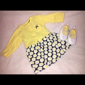 Dress with Shoes and Sweater